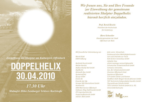 Doppelhelix 30.4. Eröffnung